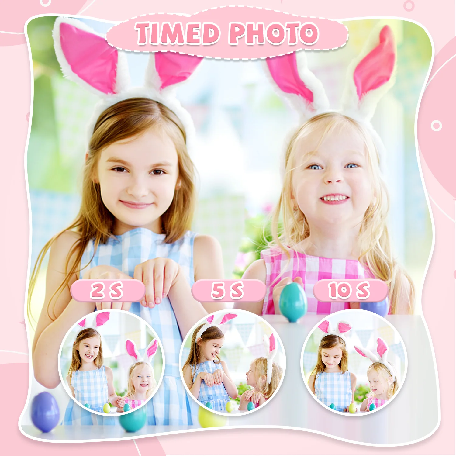 Multi-Functional Kids Camera 300000 Pixels CMOS 1080P HD Video Dual Cameras 2.0" IPS Screen 32G Built-in Memory