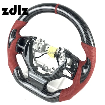 Carbon Fiber Steering Wheel For Lexus GS IS ES ES250 IS250 IS300 Car Interior Accessories Red Perforated Leather Customizable