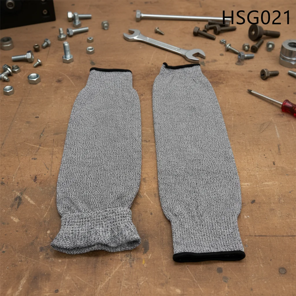 HY,Welding protection Level 5 Cut Resistant Anti-Burn Working Gloves Shield Handling Sharp Tool Use 40cm Safety Sleeves HSG021