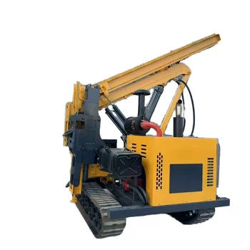 China High Quality Crawler Type Small Rock Solar Rotary Drilling Post Rig Screw Mini Solar Pile Driver