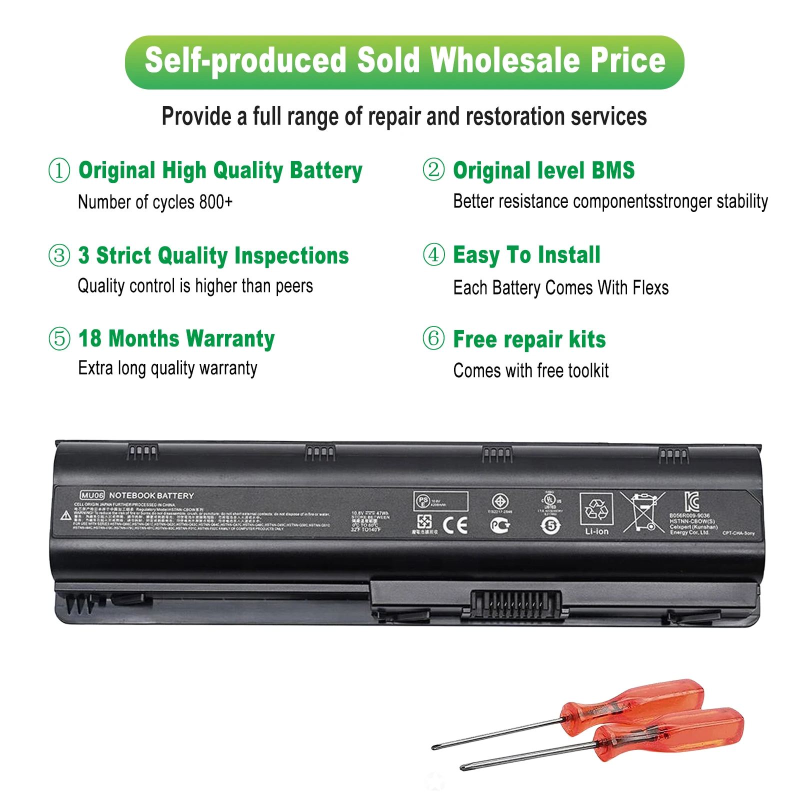 K KYUER HW03XL Laptop Batteria per HP 255 470 G8 Pavilion 15-EG 15-EH
