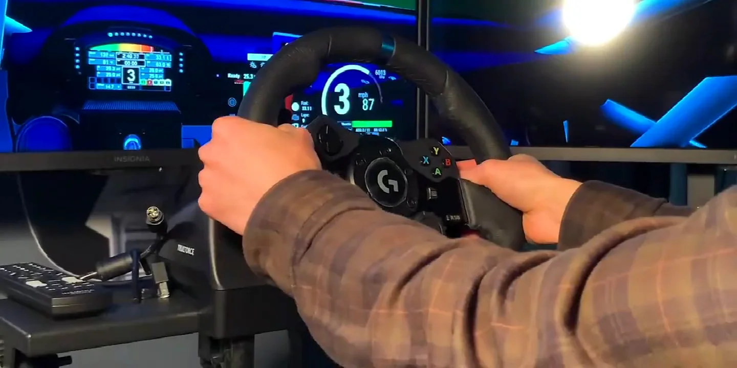 Logitech G923 Game Racing Steering Wheel Pedal Shift Lever Original Wired Logitech Steering