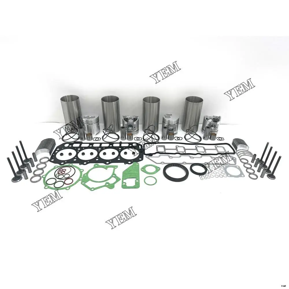 4D94E Rebuild Kit With Cylinder Gaskets Piston Ring Liner Bearing Valves for Yanmar Engine Spare Parts