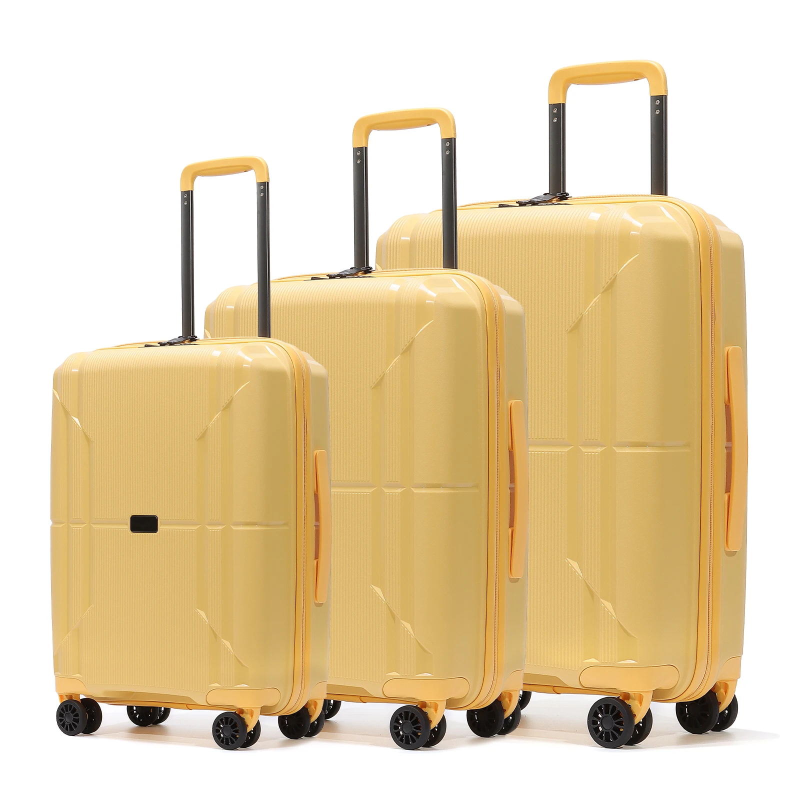 Заводские цветные прочные полипропиленовые чемоданы-тележки Vali