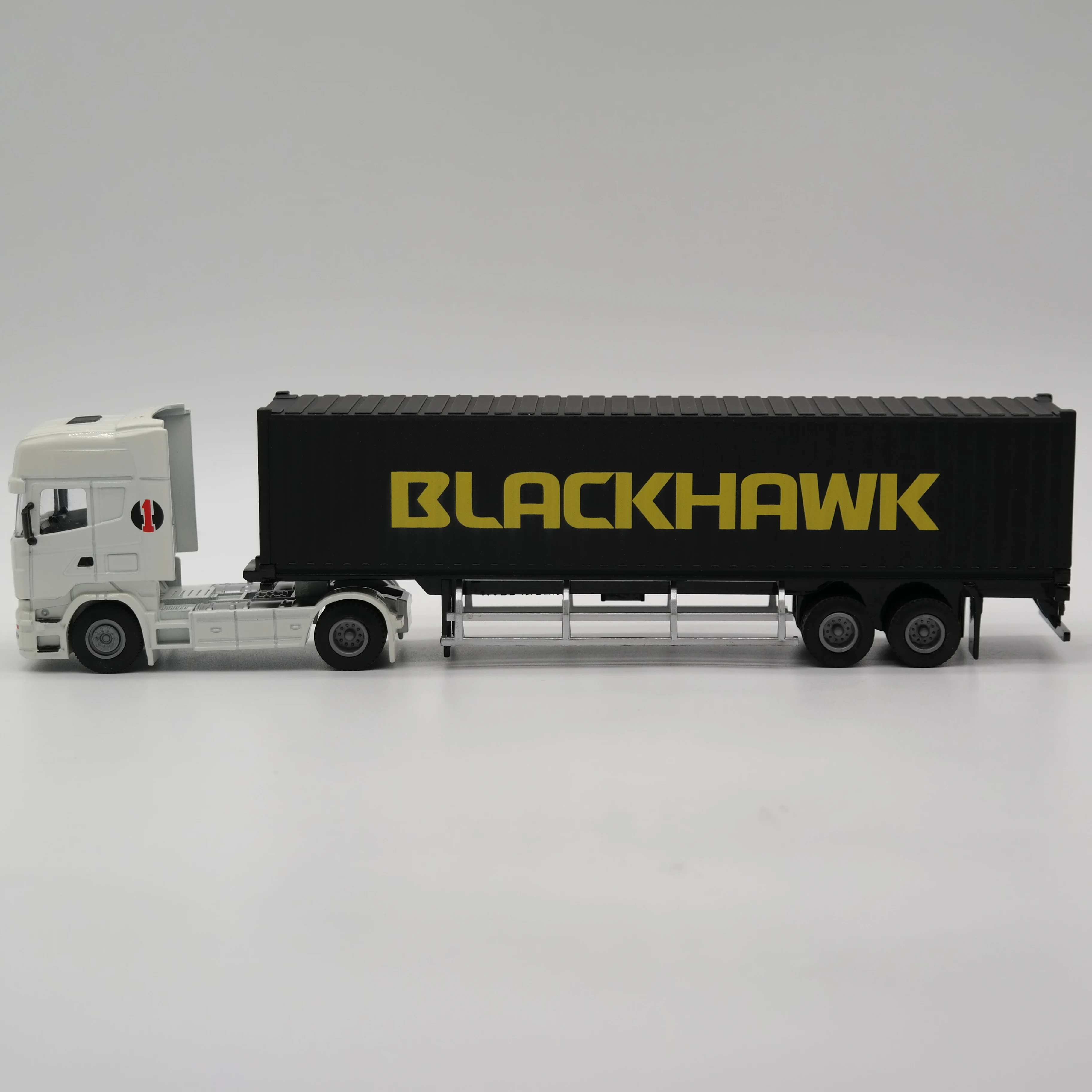 【A】BLACKHAWK Alloy Diecast Truck Model  Customized Scale 1:50 Shipping Line Logistics Freight  Gift Container Truck Models