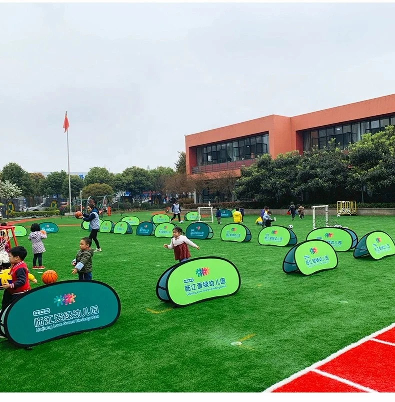 Advertising a Frame Backdrop Banner Stand Bean Triangle Round Shape Pop up Banner Custom logo Factory Outdoor Promotion
