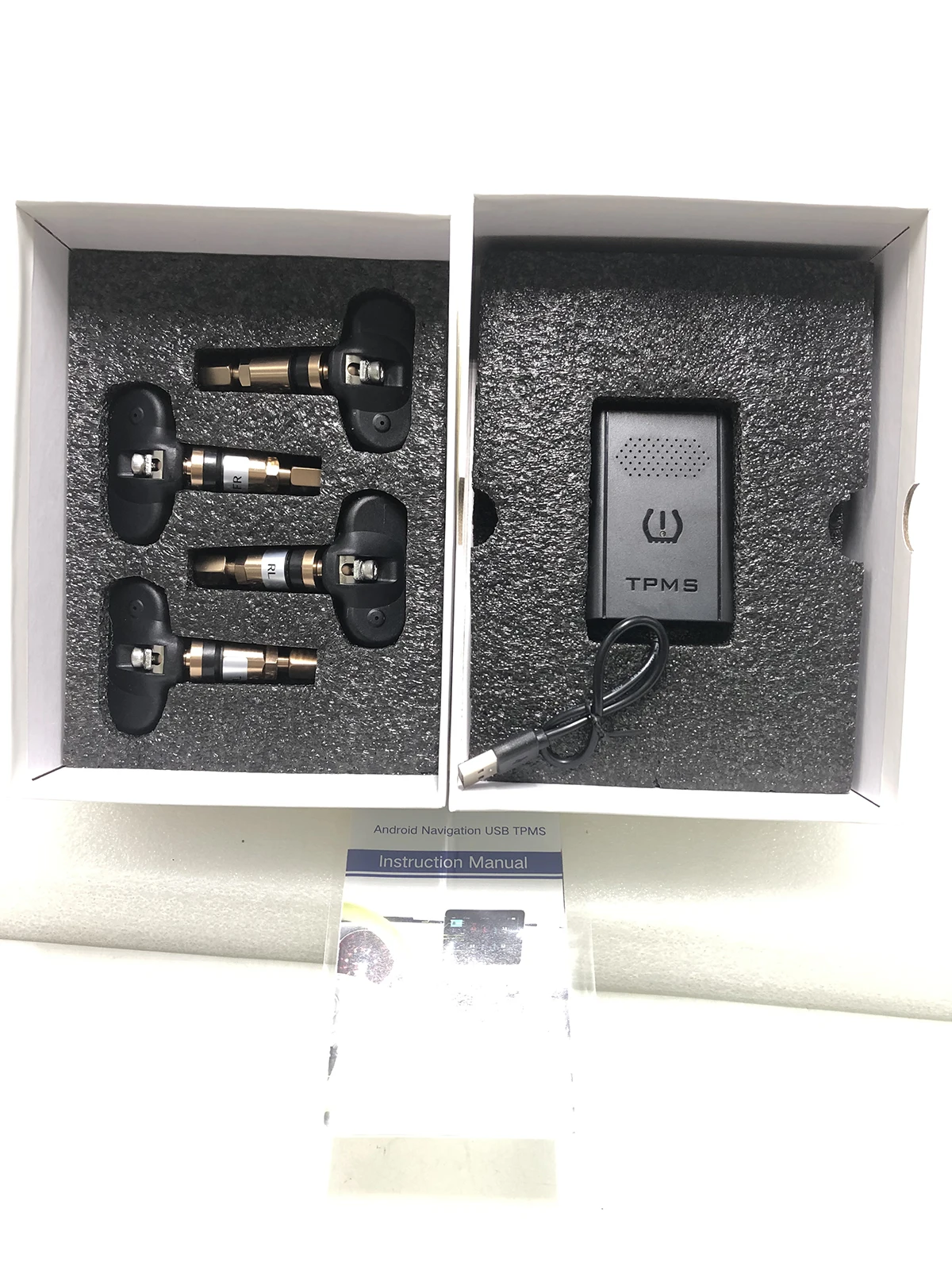 Автомобильный датчик давления в шинах, умная система мониторинга, беспроводной светодиодный дисплей TPMS с 4 внутренними TPMS датчиками