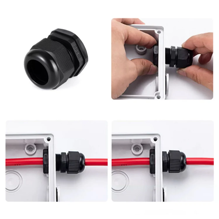 Pg9 Cable Gland Plastic Pvc Ip68 Waterproof Nylon Cable Joint Connector