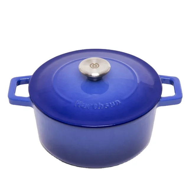 22CM Diamond Blue Dutch Oven Enameled Cast Iron Soup Pot With Deer Lid  Saucepan Casserole Kitchen Accessories Cooking Tools - AliExpress