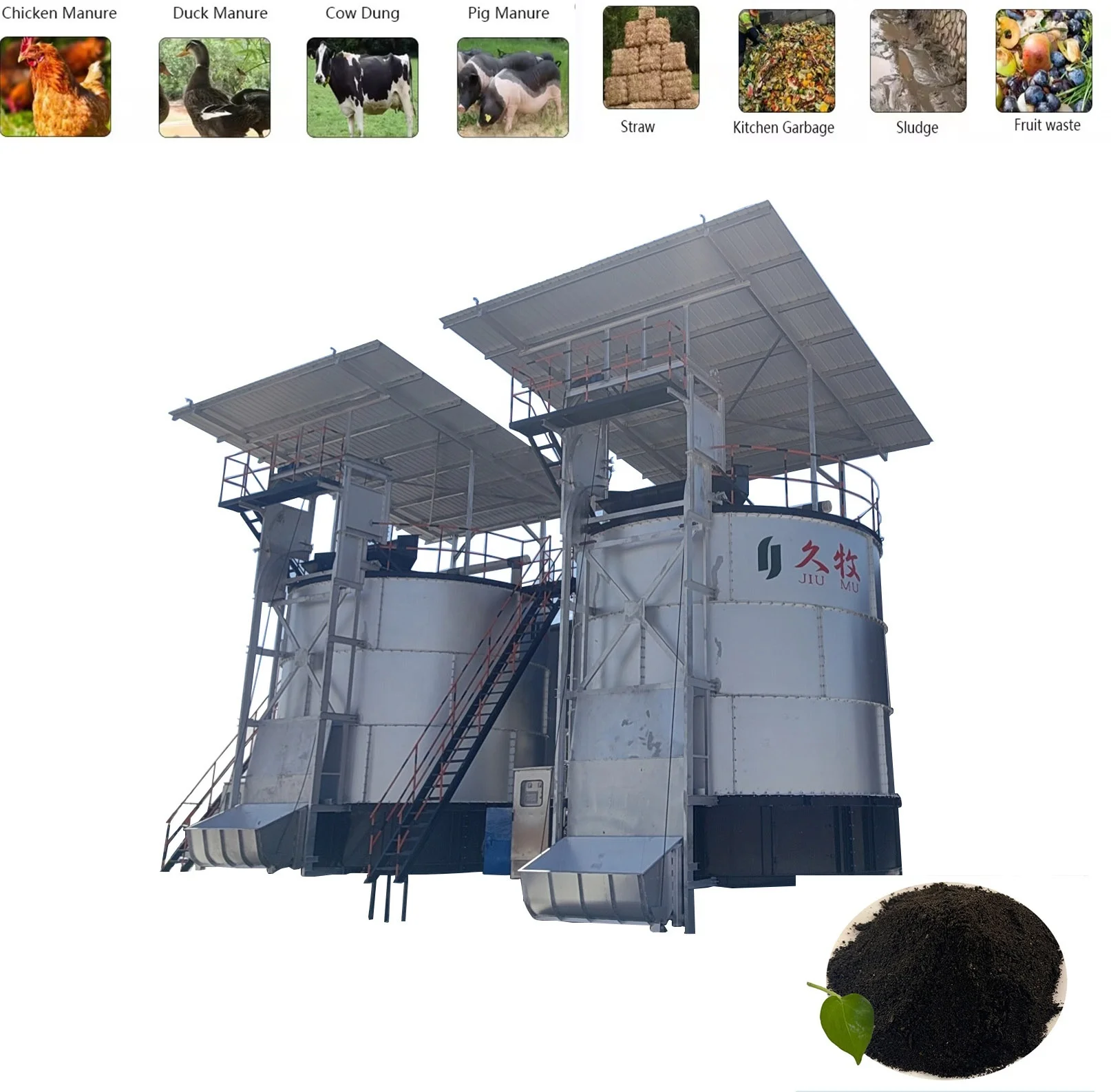 Organic Fertilizer Fermenter Food Waste Composting Machine with Core Motor for Home Composting & Fermentation Tanks