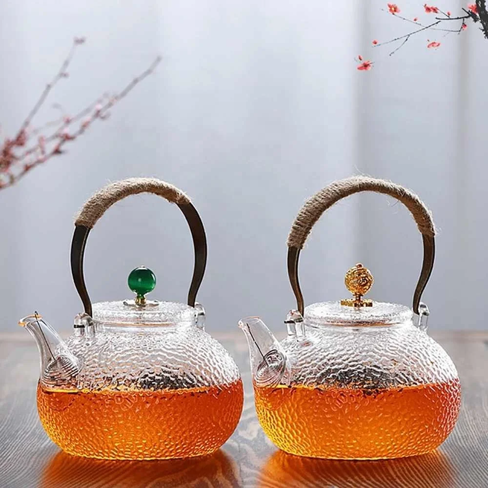 700ml Kettle Heat Resistant Glass Teapot Hot Water Coffee Pot with