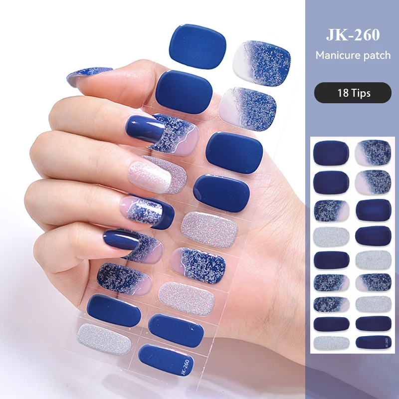 Jk Series 18 Tables Uv Led Light Gel Nail Strip Sticker Semi Cured Diy ...