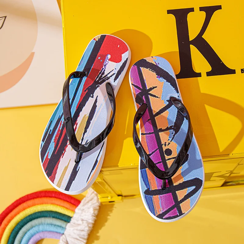 Personalized Designer Custom Printing Logo Summer Flip Flops For Men ...