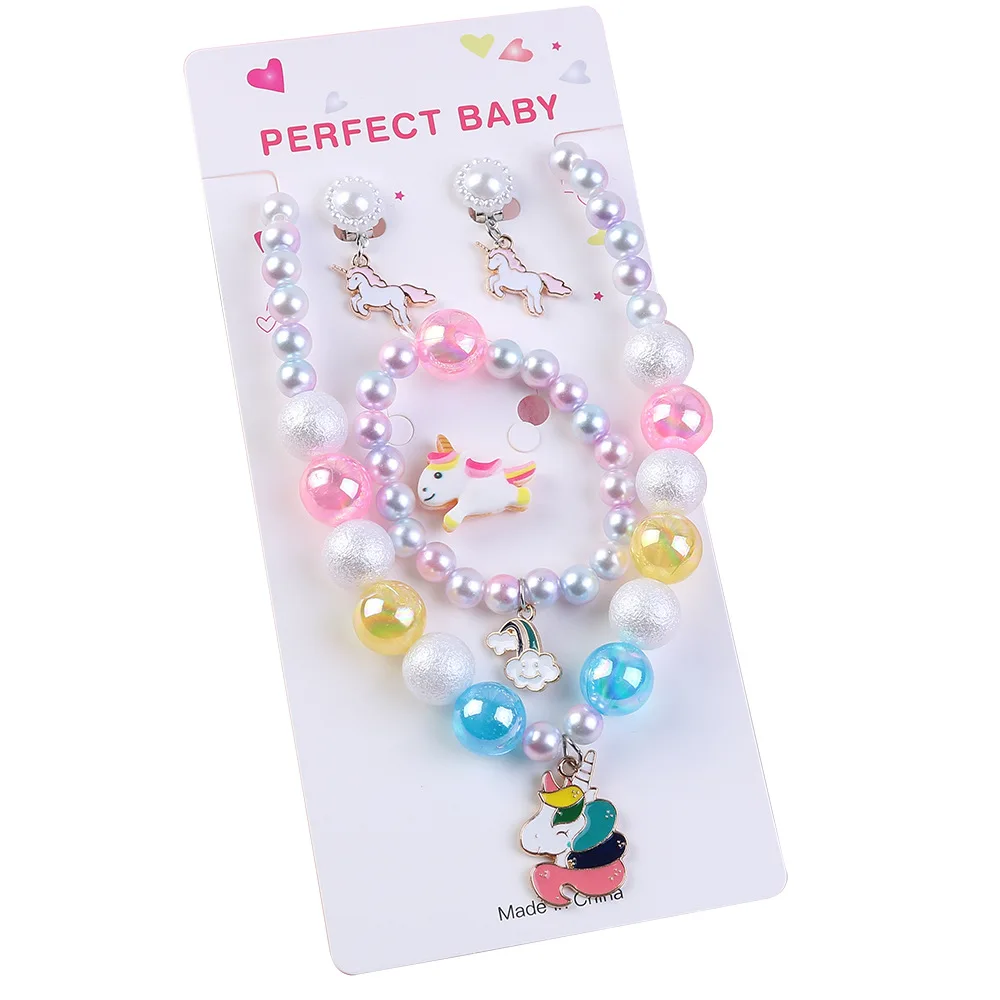 fashion 5pcs set kids necklaces earrings