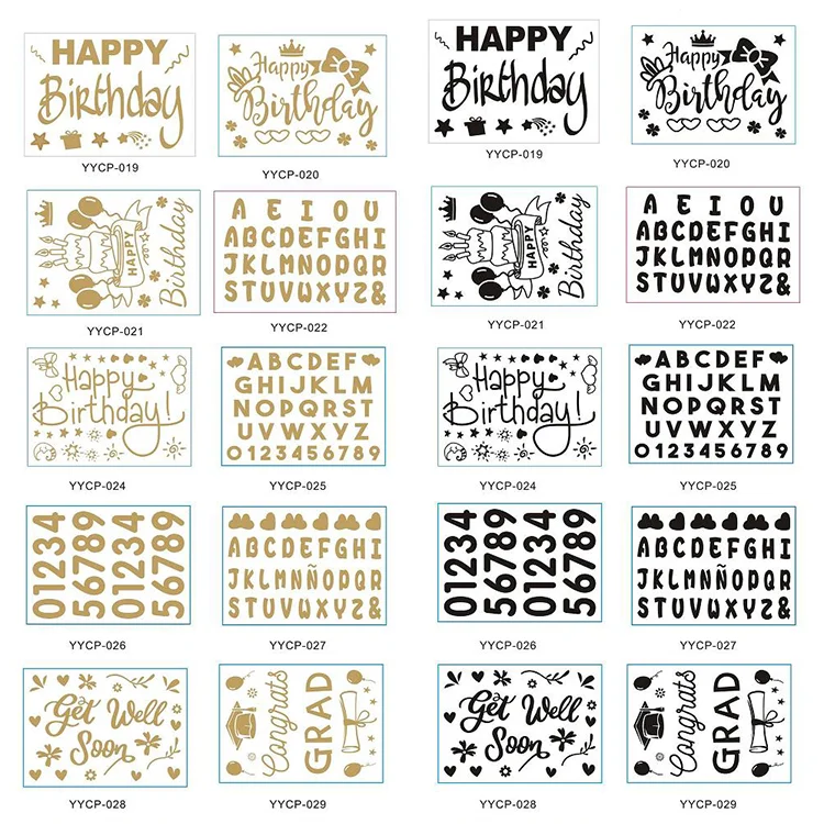 Cheap Letter Number Happy Birthday Bobo Ball Transparent Balloon Sticker Wedding Balloon Sticker