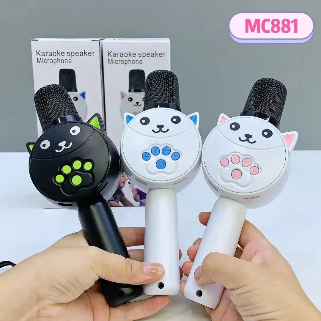 NEW MC881 Wireless Handheld Microphone for Karaoke Bluetooh Microphone Speaker for Singing Magic Sing Microphone Karaoke Player