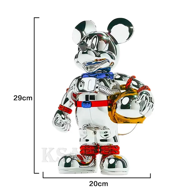 Plated Mickey Astronaut Sculpture - Customized Home Decor