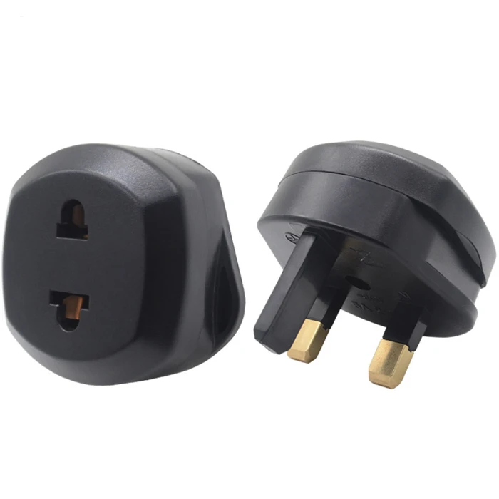 Black Adapter Electrical Socket Wall Plug 3 Pins Converter Standard Grounding 5A