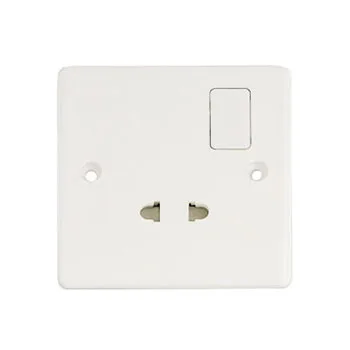 VNX New Style 86*86mm White Color 16A and 10A One Gang Switches Sockets Bakelite Material for Smart Home