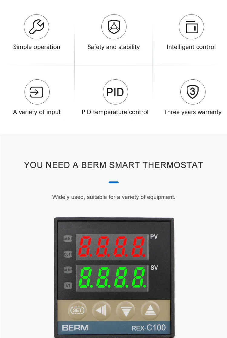 Rex-c100 Multiple Input Digital Display Thermostat Ssr/relay Output For ...