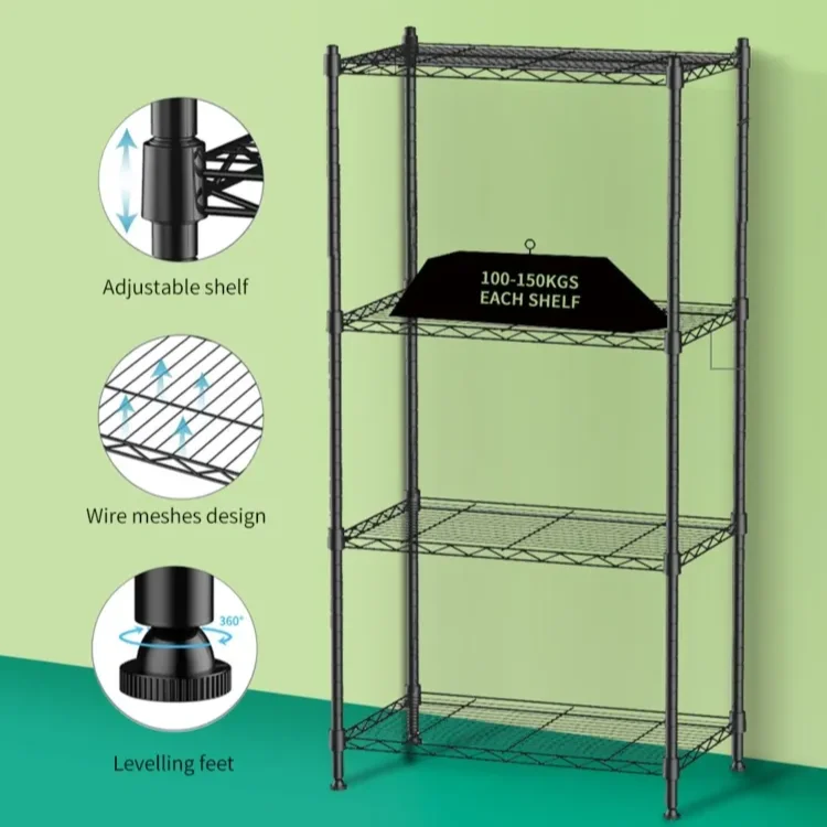 Wholesale Frame Powder Coating Wire Shelving Pantry Shelf Small Wire