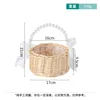 Plastic pearl handheld woven flower basket-medium size