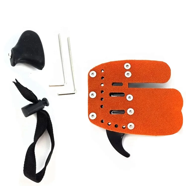 Простая кожаная защитная накладка на палец для стрельбы из лука