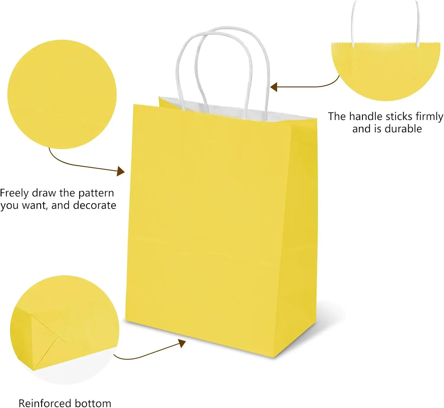 Luxury Custom Size Package Paper Handle Paper Bag Kraft Paper Shopping