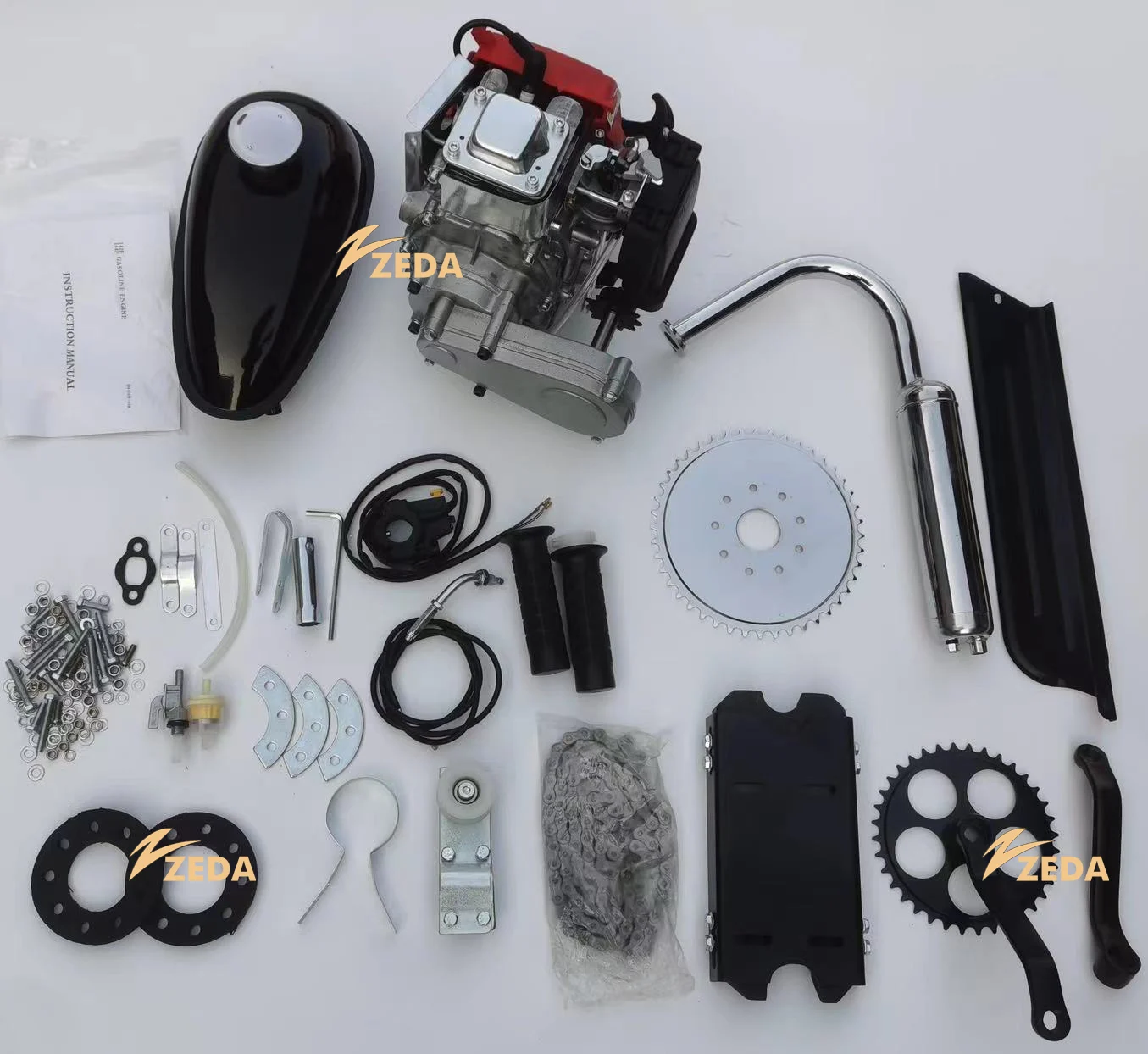 ZEDA 49cc Belt Drive Engine - Racing Bicycle Motor Power