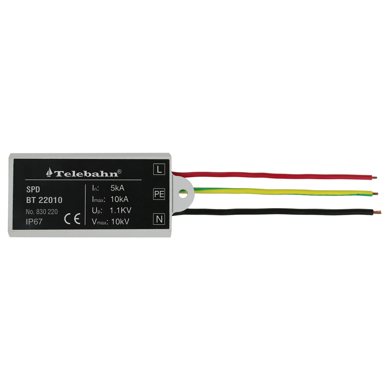 Telebahn SPDs LED-Überspannungsschutzgerät IP67 10 kA 10 kV für Straßenlaternen-Überspannungsableiter