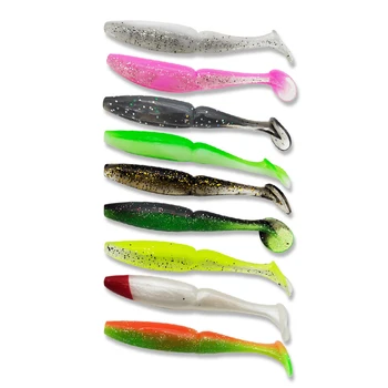 11.5cm 12.5g T Paddle Tail Bionic Soft Plastic Fishing Bait Easy Cleaner Swimbait Wobbler Fishing Lures For Bass Pike Trout