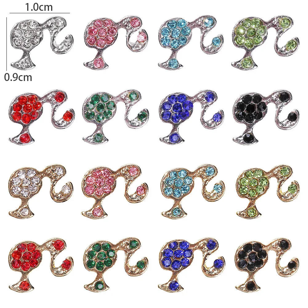 Wholesale Metal 3d Alloy Kawaii Rhinestones Decoration Cute Cartoon