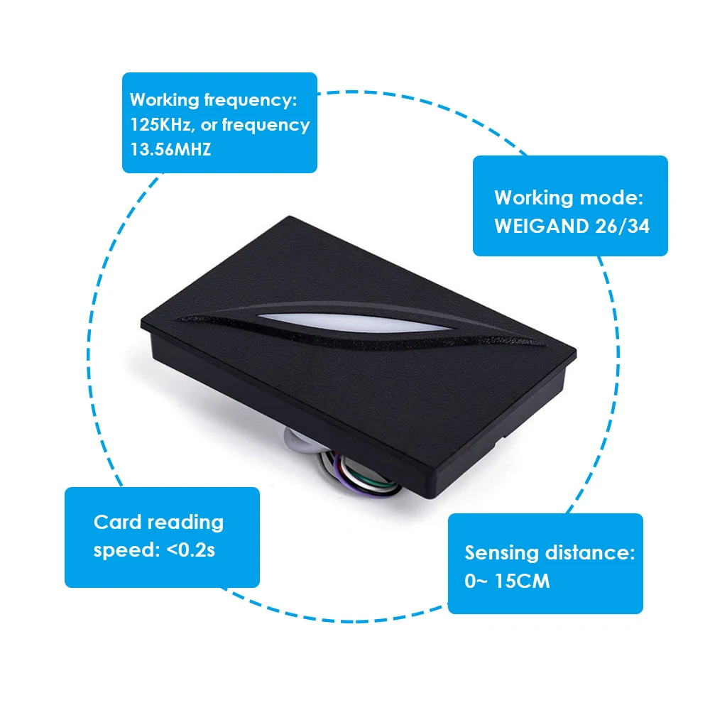 ID Card Reader Access Control System Wiegand 26 125khz Rfid Em Proximity Card Reader