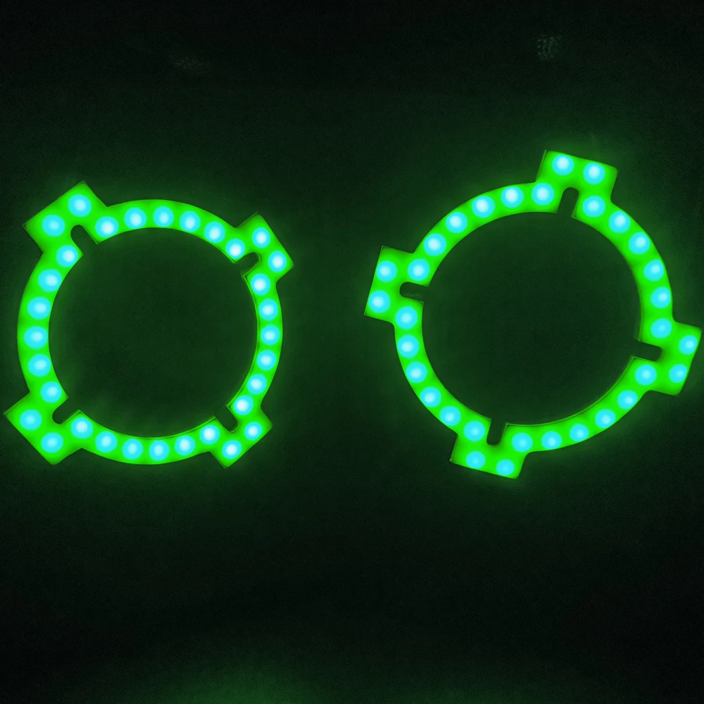X Shape Halo RGBW Angel Eyes 80mm Flow Series Ring APP Control Waterproof Coating 6000k Color Temperature