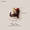 Red Beret Brown Cat Charm