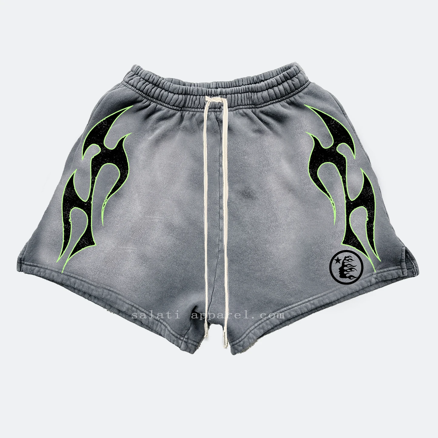 Custom Streetwear Unisex Sweat Shorts Snap Below Knee 100% Cotton Print Blank Summer Bermuda Jogger Acid Washed Shorts for Men gallery 5