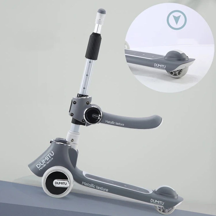 Patinete Infantil Com LED - Removable Kick Scooter 3 PU Wheel