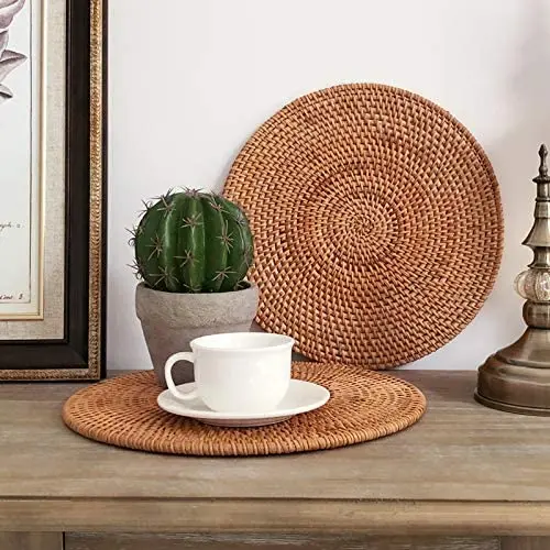 Artisanal Hand-woven Rattan Placemats Enhance Dining Table Decor With ...