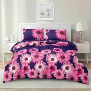 Lilianna Cotton Comforter Set 4PC with Pillowcases - Breathable All Season Bedding