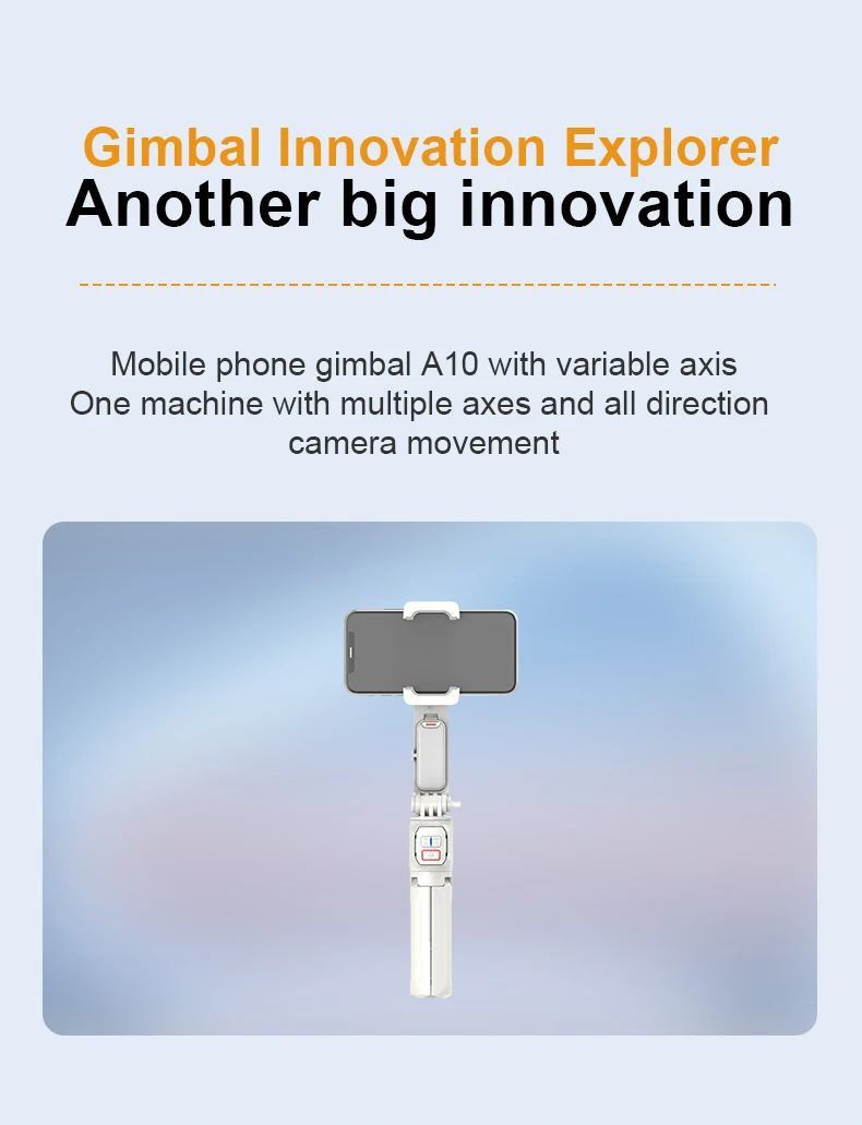 Single Axis Smartphone Holder A10 Built In Extension With Remote And