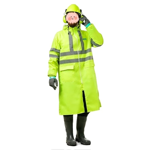 Image [10]-Long Raincoat Waterproof Reflective Safety Work Rain Coat Jacket - jinjiaraincoats-jinjiaraincoats