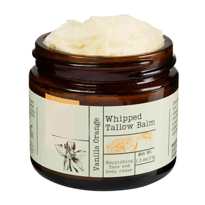 Private Label Organic Face and Body Moisturizer Grass-Fed Beef Tallow and Olive Oil Skincare Balm