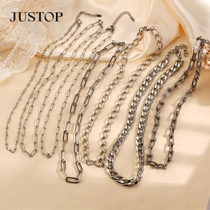 Men Women Necklace OEM/OEM Wholesale Custom Waterproof Stainless Steel Gold Silver Plating Fashion Jewelry Necklace Men