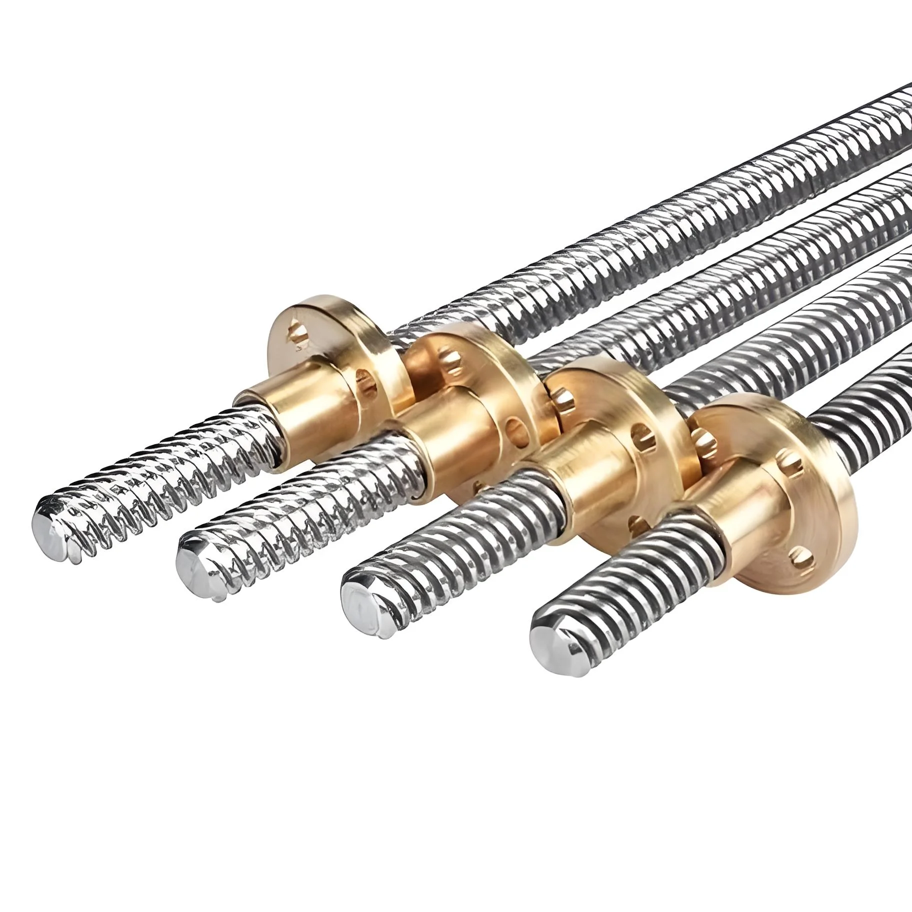 Customizable 2.5mm 3.7mm 4.76mm Nema 23 Stepper Motor High Precision Grinding Thread Shaft Lead Screw  Standard Rolled Screw