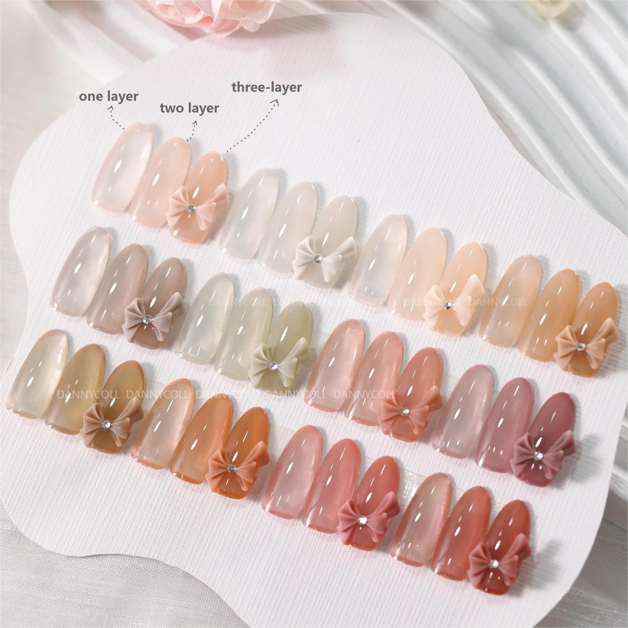 Danny Coll 12 Colors Jelly Gel Polish Set - Non-Toxic UV Gel for