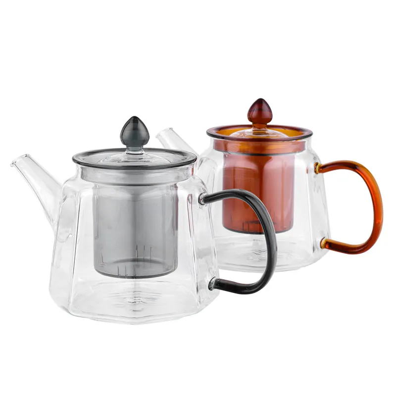 Théière En Verre 750ml Avec Infuseur - Set élégant Pour Thé | Isolation Thermique