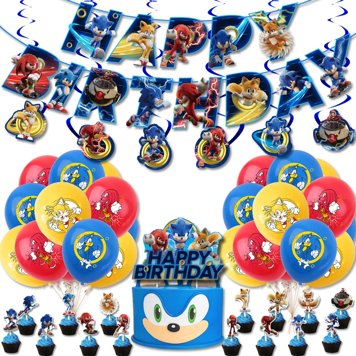hedgehog sonic birthday party supplies banner