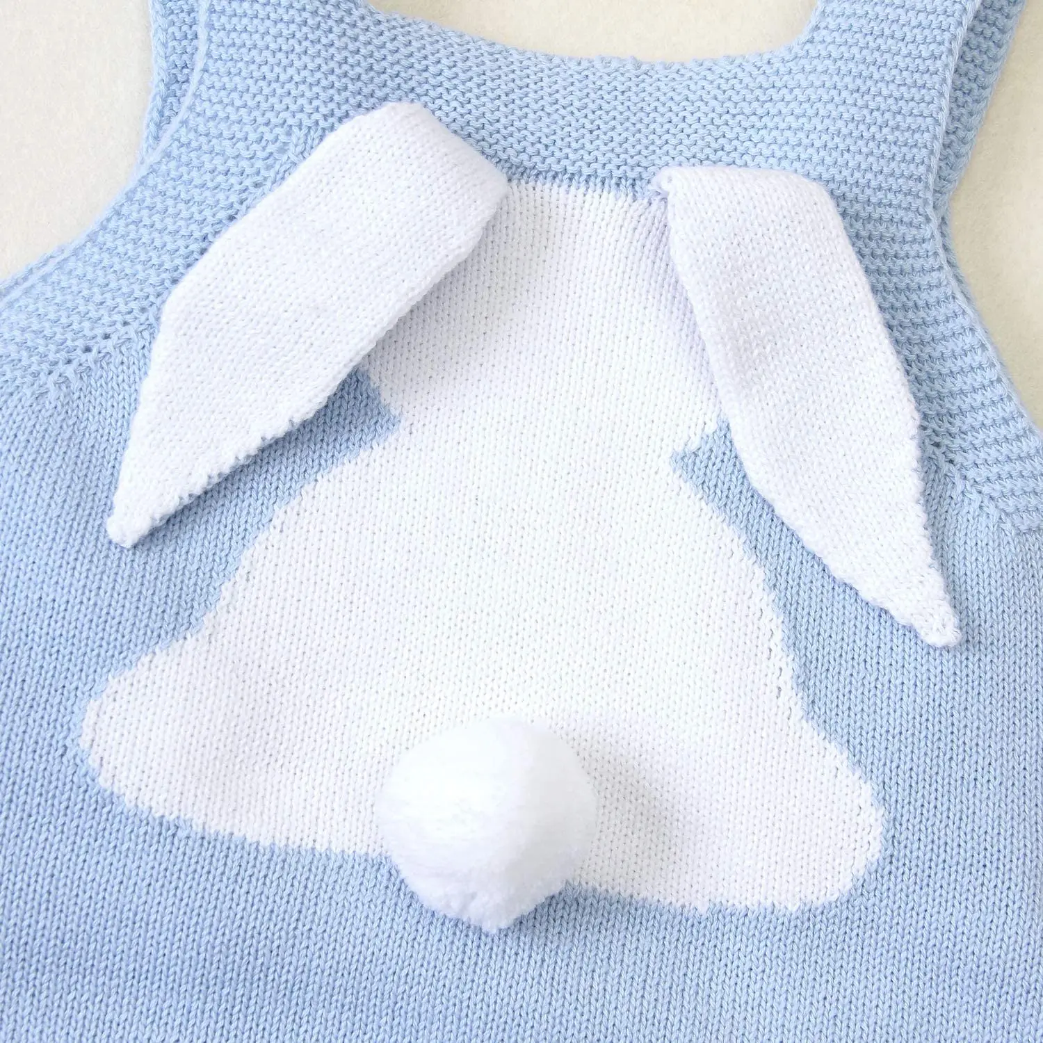 Rabbit Pattern Sleeveless Romper