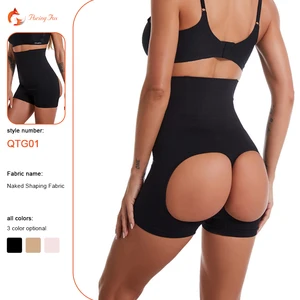 High-waist 100% Polyester Hip-lifting Short Thick Environmentally-friendly Control Belly-lifting Women's Seamless 3D Embroidery