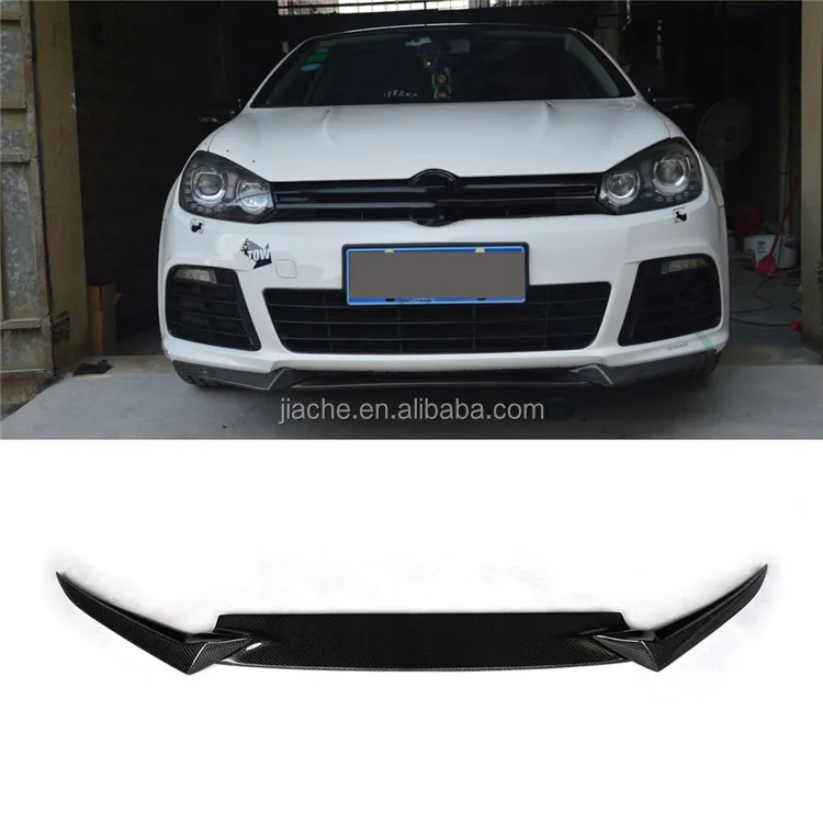 Carbon Fiber / Frp Front Lip Spoiler For Volkswagen Vw Golf 6 Vi Mk6 R20  2010-2013 Head Bumper Chin Guard Car Styling - Buy Carbon Fiber Front Lip 